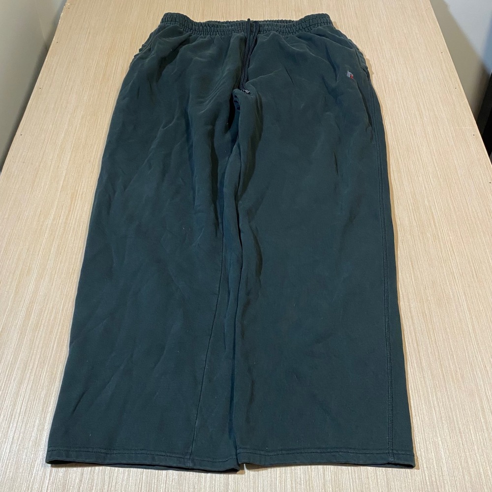 Russell Athletic Mens 2XL Forest Green Wide Leg Open Bottom Sweatpants